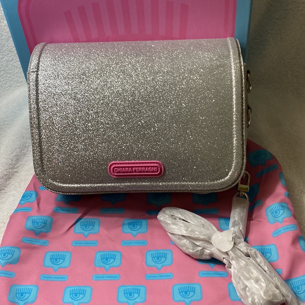 Chairs Ferragni big glitter eye like bag silver - Picture 4 of 5